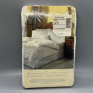 Vtg JCPenney Cool White Standard 2 Pillow case Set NOS 200 TC USA Springmaid